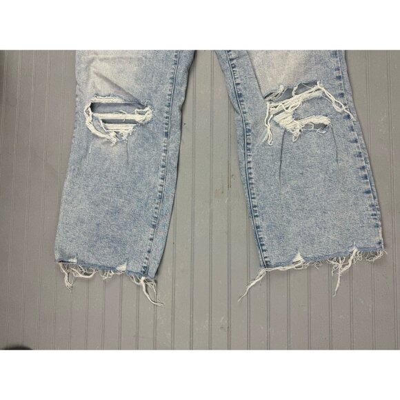 Express Size 10 Women Jeans 90's Ankle Boot Mid Rise Distress Light Wash… - Picture 5 of 6